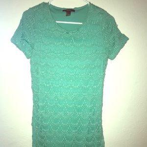 Lace Aquamarine Dress Forever 21 - Worn once!